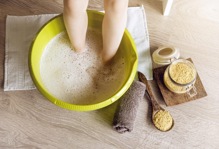 Hot Foot Bath with mustard
