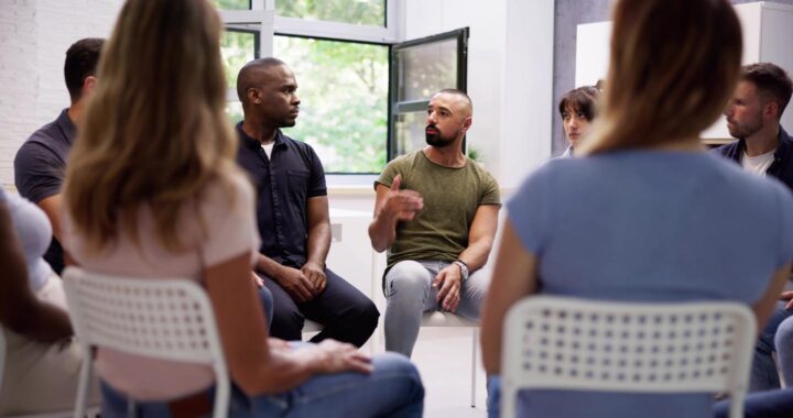Eine Gruppen-Therapiesitzung