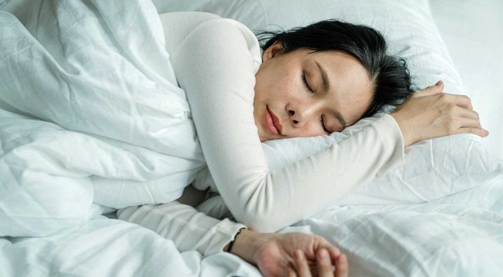 A woman sleeping