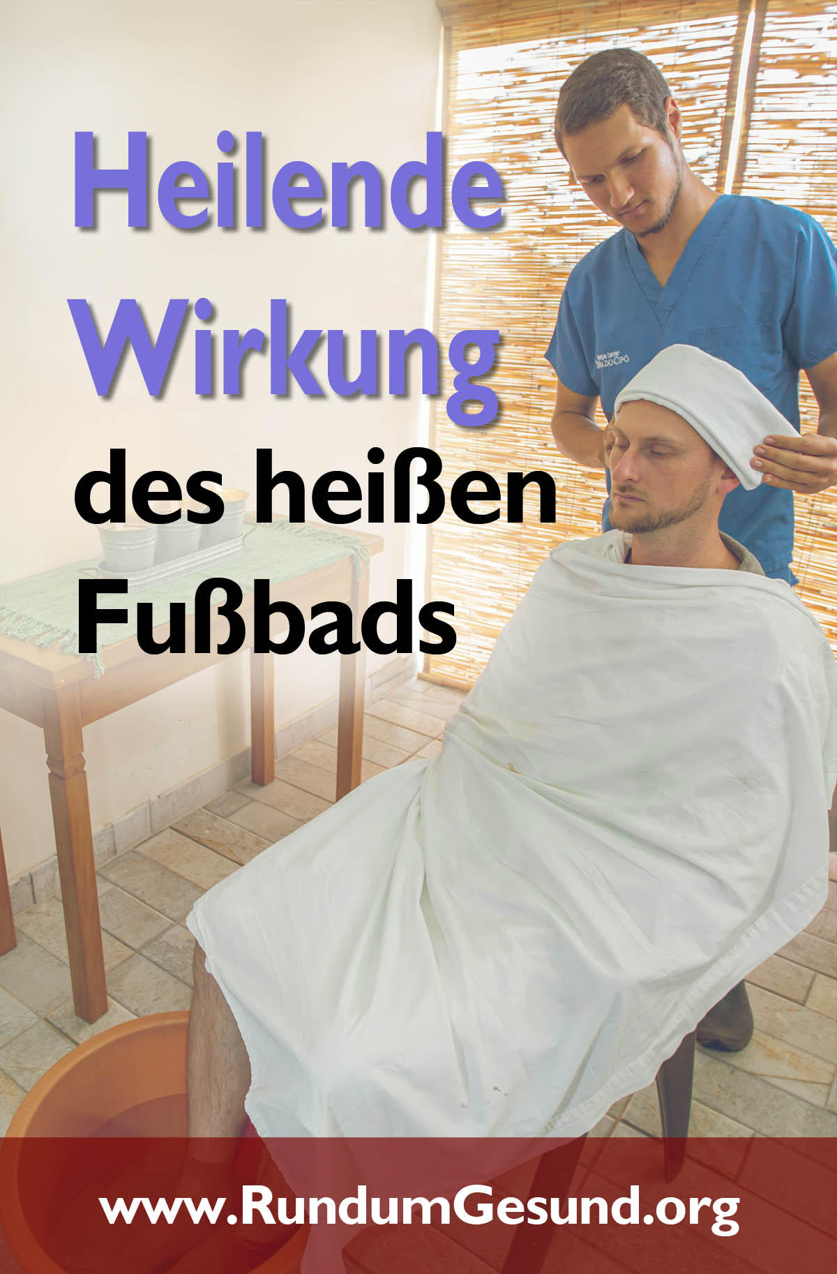 Heilende Wirkung des heißen Fußbads